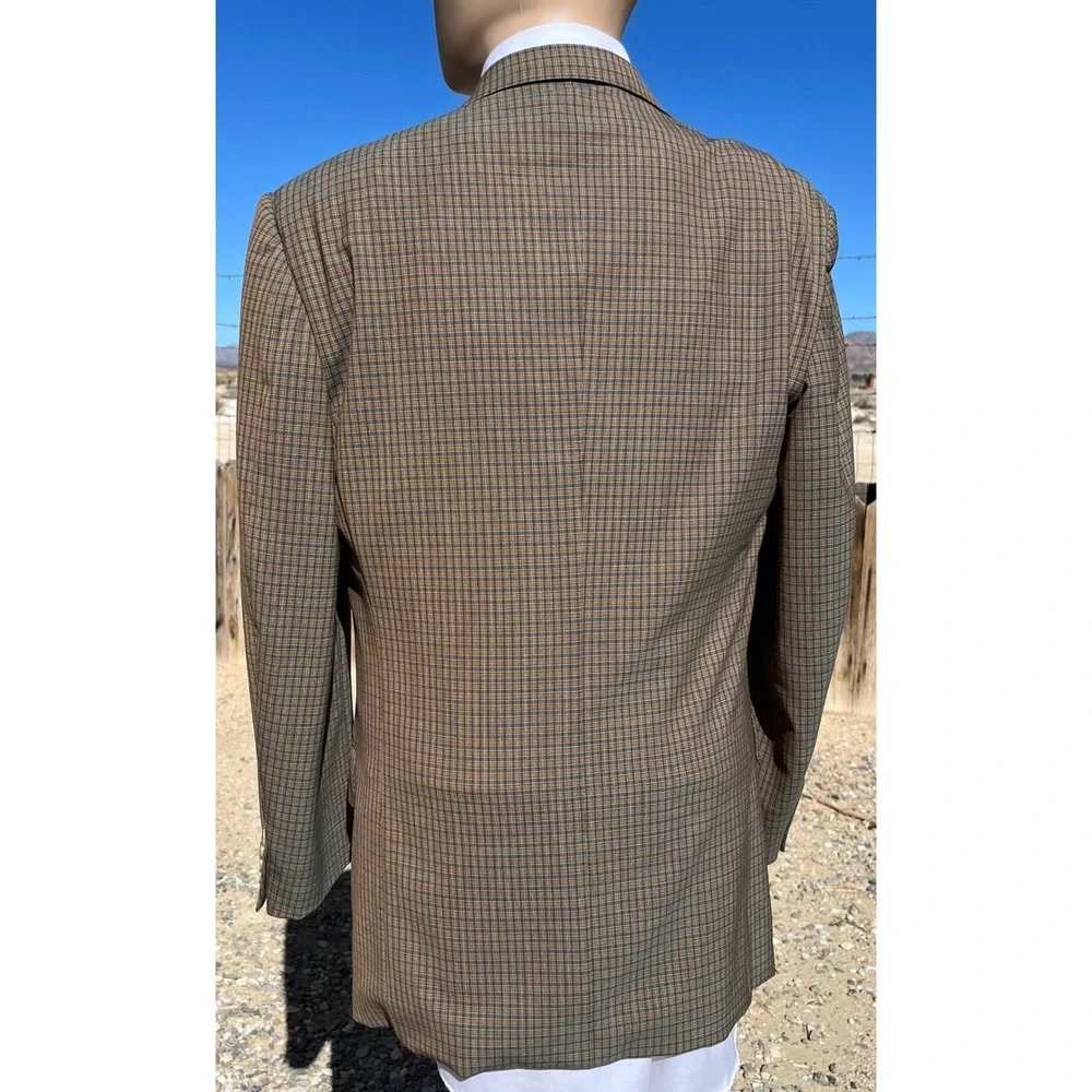 Ermenegildo Zegna High Performance Wool Blazer Men 41 Plaid‎ Check Sport Coat
